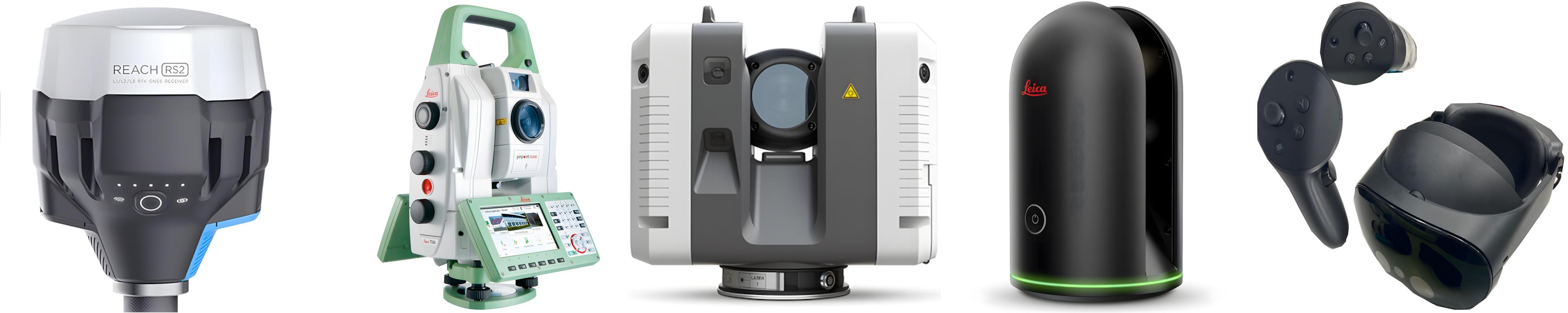 Geomatik-Instrumente; Totalstation, GNSS, TLS